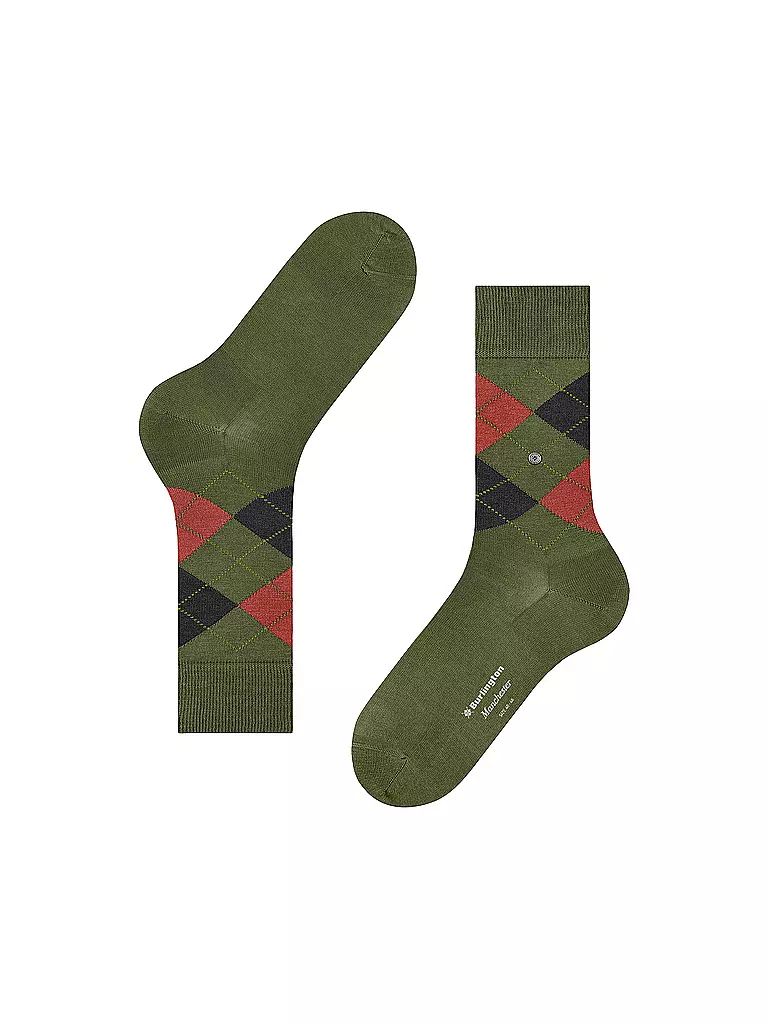 BURLINGTON | Herren Socken 40-46 MANCHESTER flourite | olive