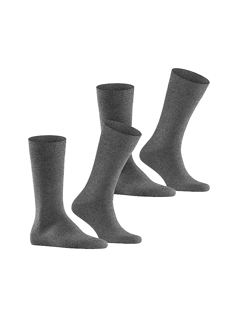 BURLINGTON | Herren Socken EVERYDAY 2-er Pkg. 40-46 anthracite mel. | schwarz