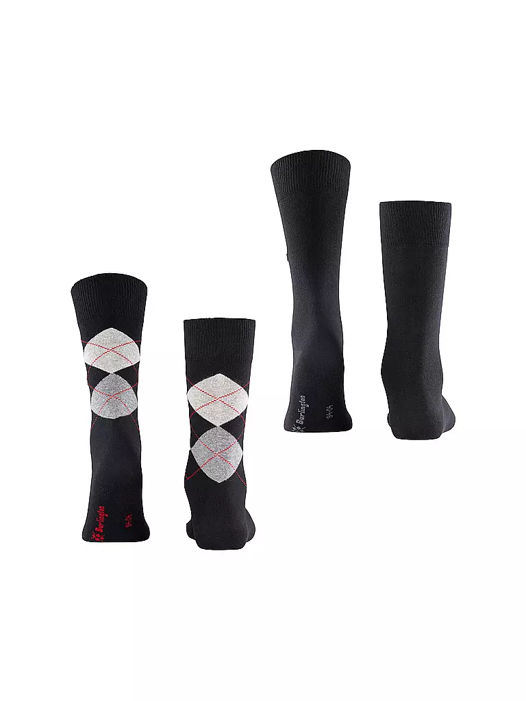 BURLINGTON | Herren Socken EVERYDAY 2-er Pkg. 40-46 black | beige
