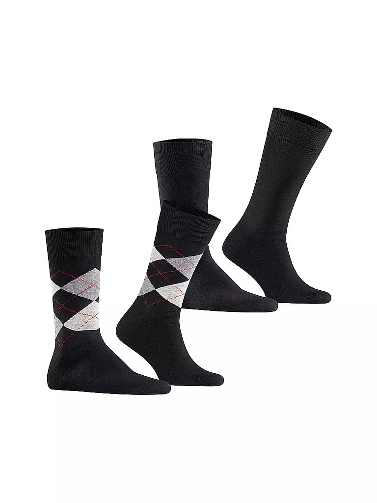 BURLINGTON | Herren Socken EVERYDAY 2-er Pkg. 40-46 black | schwarz