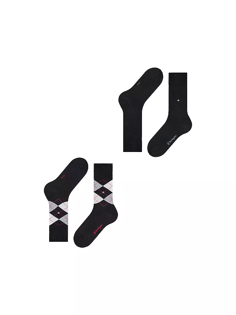 BURLINGTON | Herren Socken EVERYDAY 2-er Pkg. 40-46 black | hellgrau