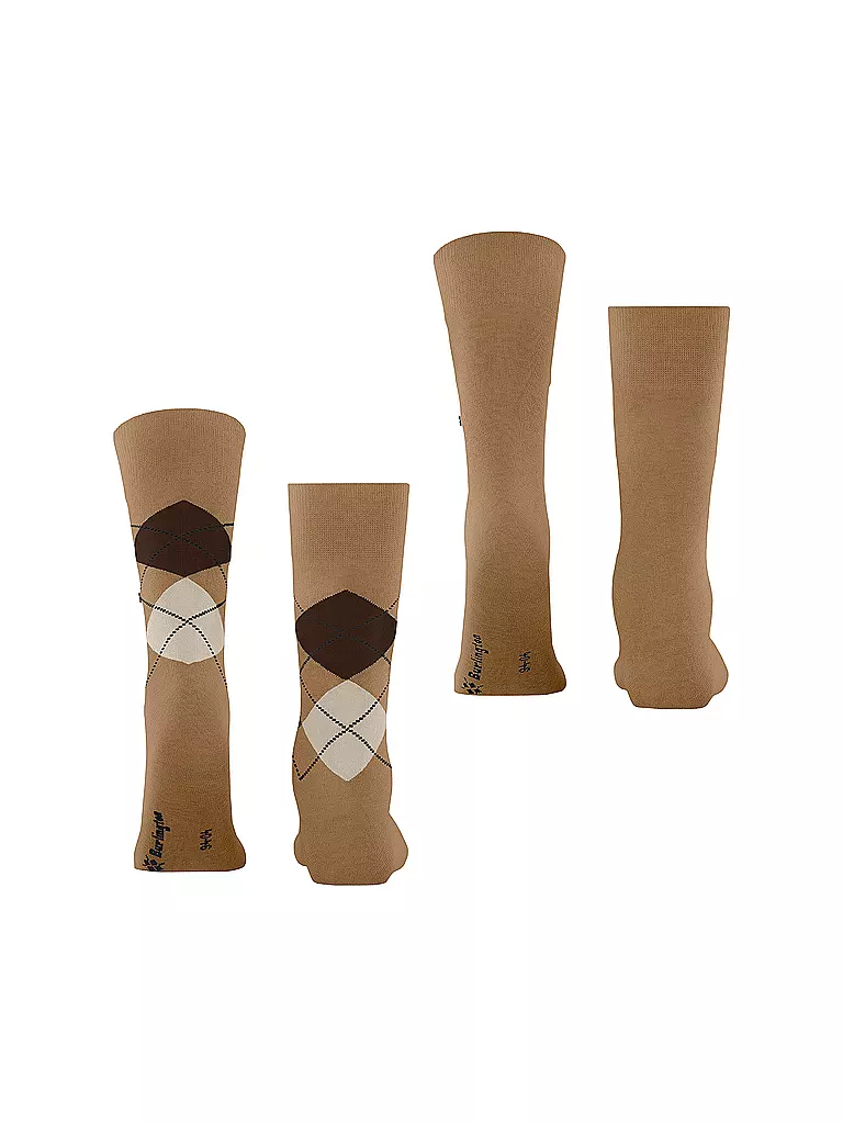 BURLINGTON | Herren Socken EVERYDAY 2-er Pkg. 40-46 brown sugar | blau