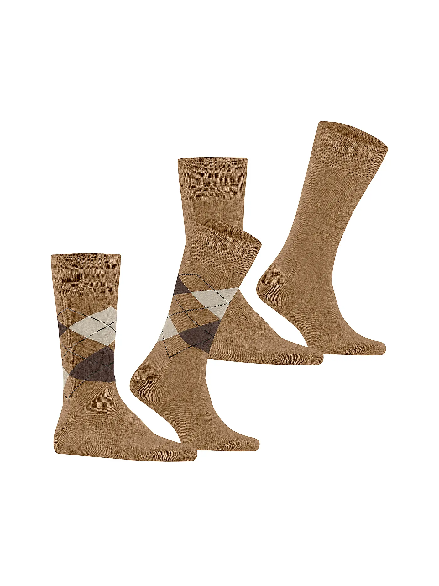 BURLINGTON | Herren Socken EVERYDAY 2-er Pkg. 40-46 brown sugar | camel