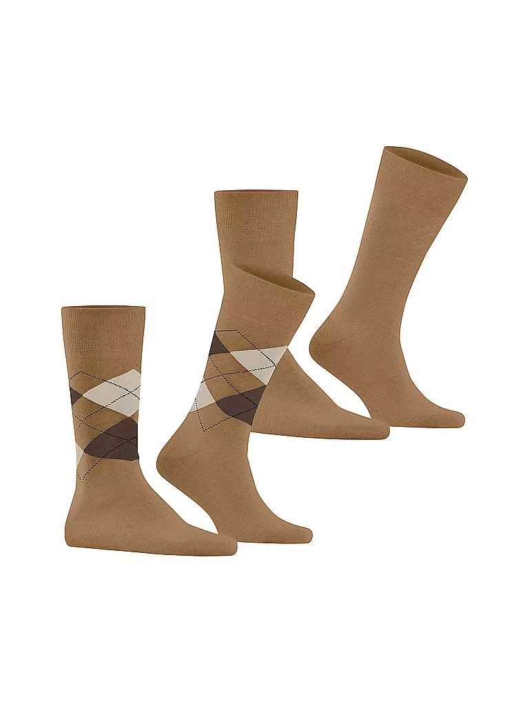 BURLINGTON | Herren Socken EVERYDAY 2-er Pkg. 40-46 brown sugar | blau