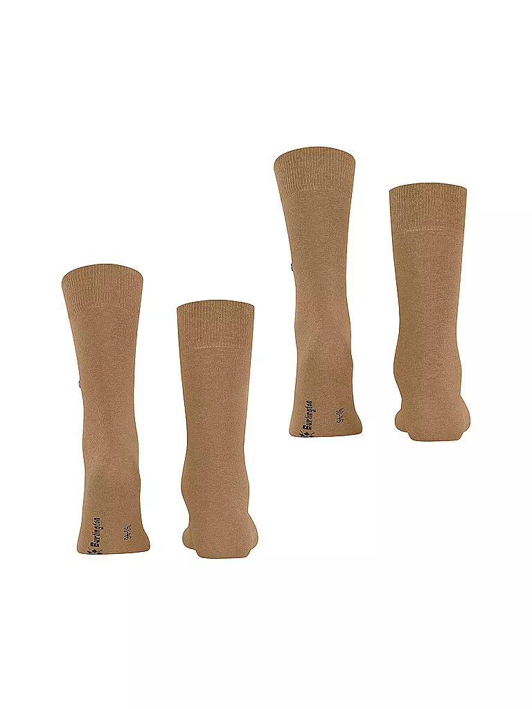 BURLINGTON | Herren Socken EVERYDAY 2-er Pkg. 40-46 brown suger | schwarz
