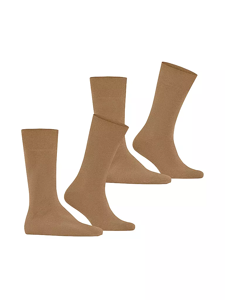BURLINGTON | Herren Socken EVERYDAY 2-er Pkg. 40-46 brown suger | schwarz