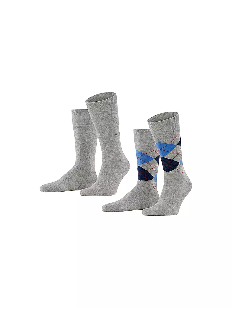 BURLINGTON | Herren Socken EVERYDAY 2-er Pkg. 40-46 light grey | hellgrau