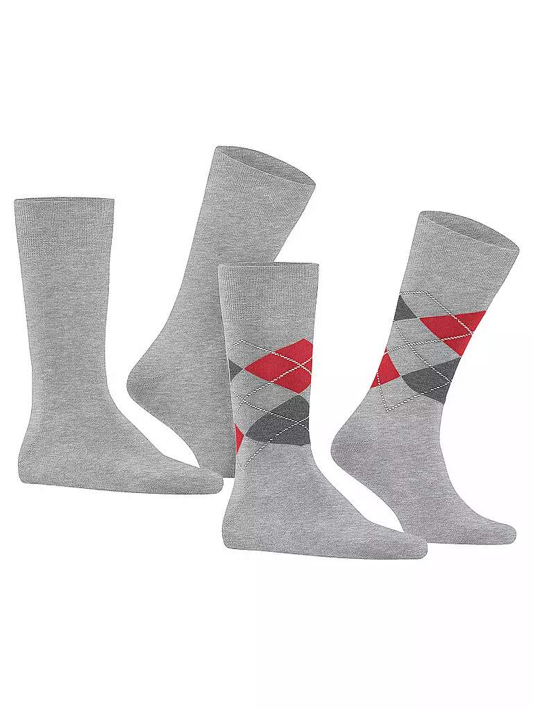 BURLINGTON | Herren Socken EVERYDAY 2-er Pkg. 40-46 lt.  heather | hellgrau