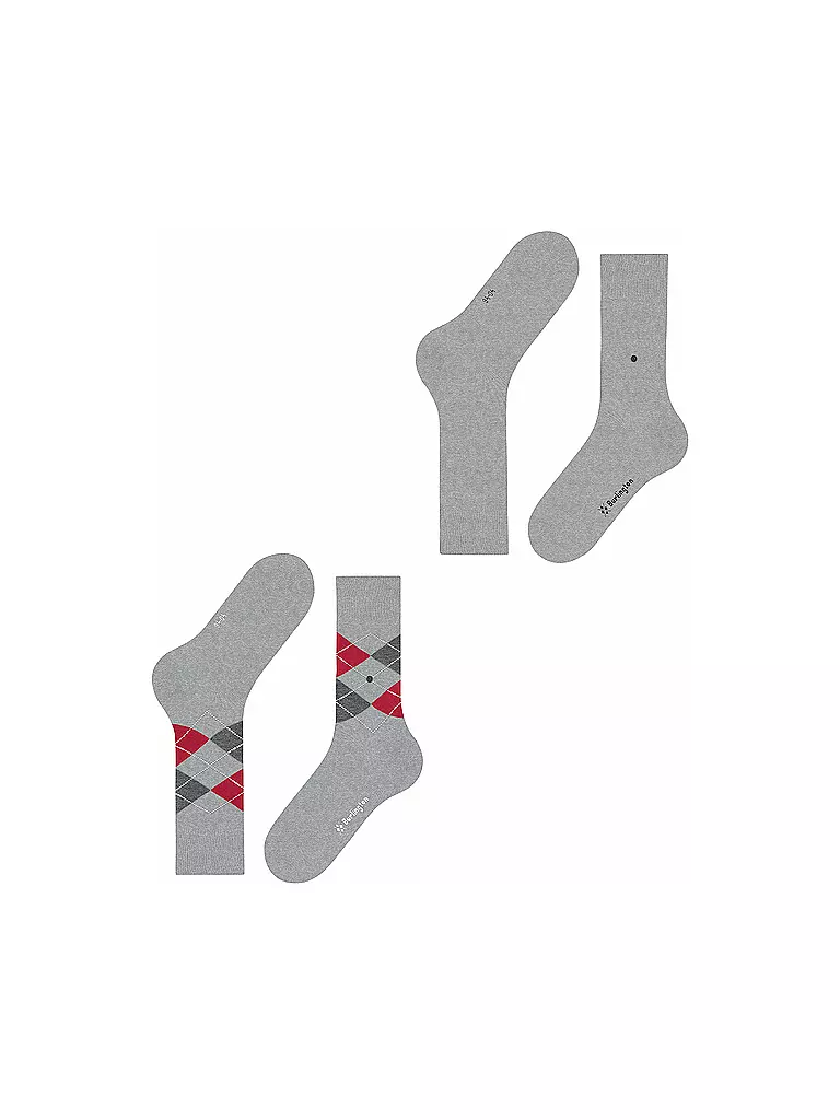 BURLINGTON | Herren Socken EVERYDAY 2-er Pkg. 40-46 lt.  heather | hellgrau