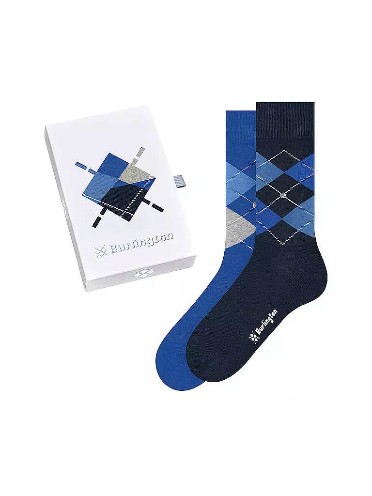 BURLINGTON | Herren Socken Geschenkebox 2er Pkg 40-46 sortiment | blau