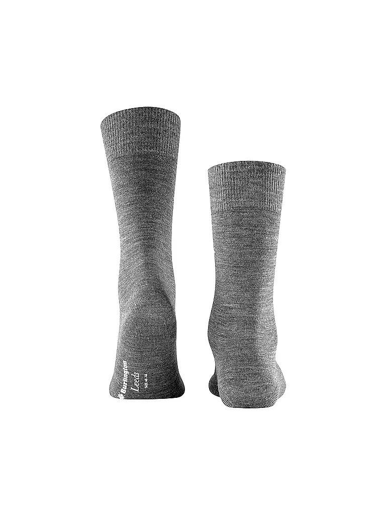BURLINGTON | Herren Socken LEEDS 40-46 asphalt mel. | schwarz