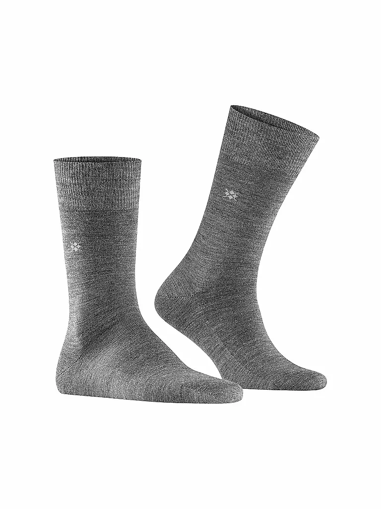 BURLINGTON | Herren Socken LEEDS 40-46 asphalt mel. | schwarz