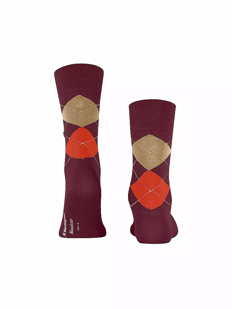 BURLINGTON | Herren Socken MANCHESTER burgund | hellgrau