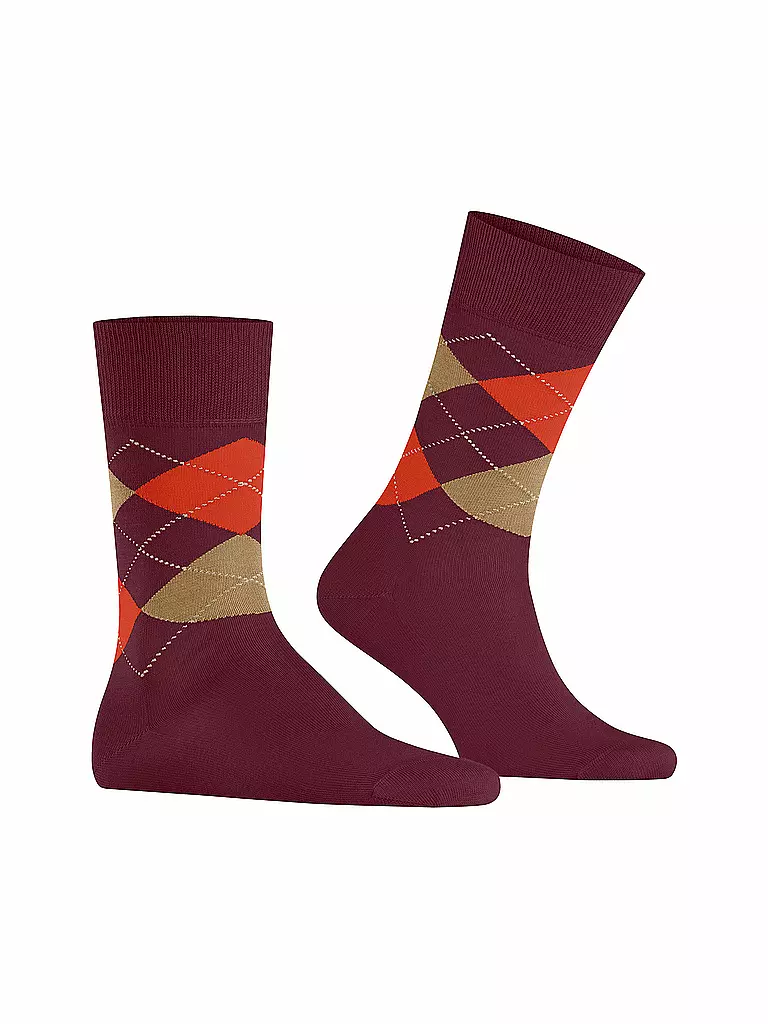 BURLINGTON | Herren Socken MANCHESTER burgund | hellgrau