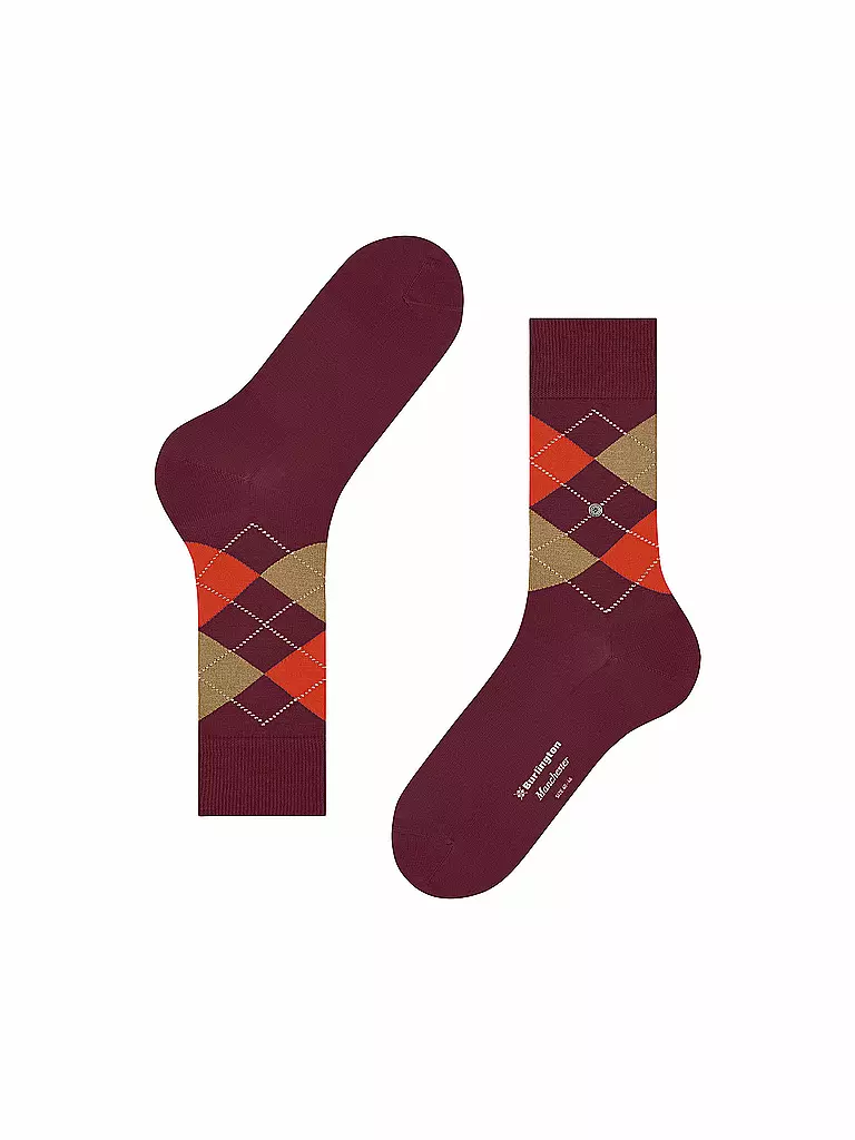 BURLINGTON | Herren Socken MANCHESTER burgund | hellgrau