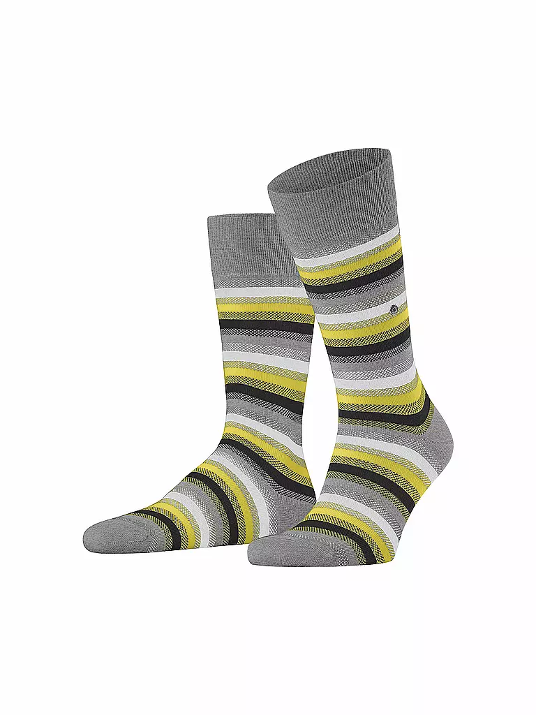 BURLINGTON | Herren Socken ORGANIC STRIPE 40-46 light grey | grau