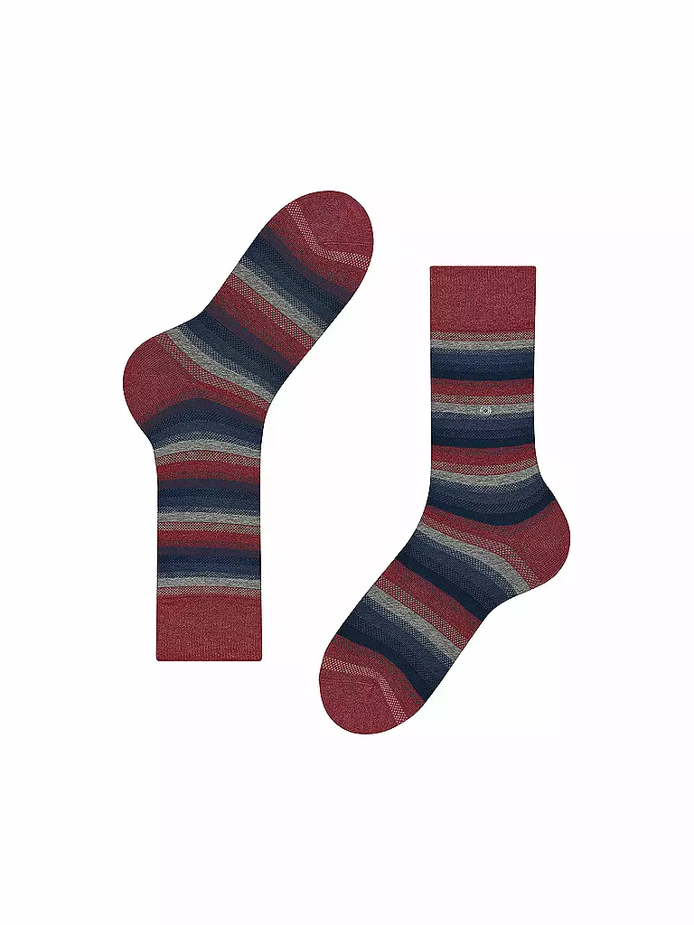 BURLINGTON | Herren Socken ORGANIC STRIPE 40-46 ruby | rot