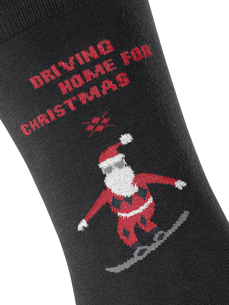 BURLINGTON | Herren Socken SNOWBOARDING SANTA 40-46 black | 