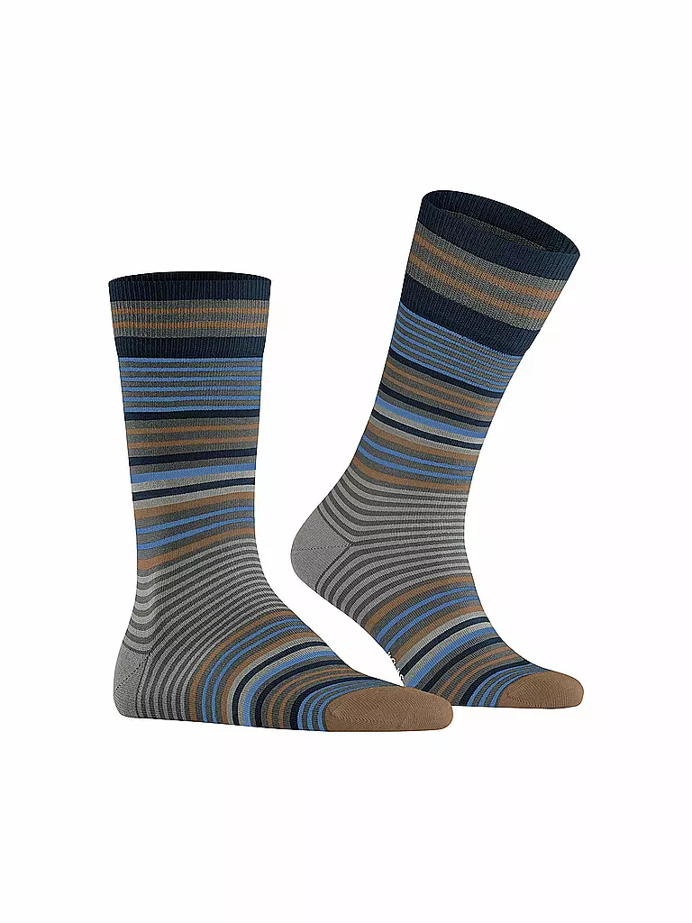 BURLINGTON | Herren Socken STRIPE 40-46 dark grey | olive
