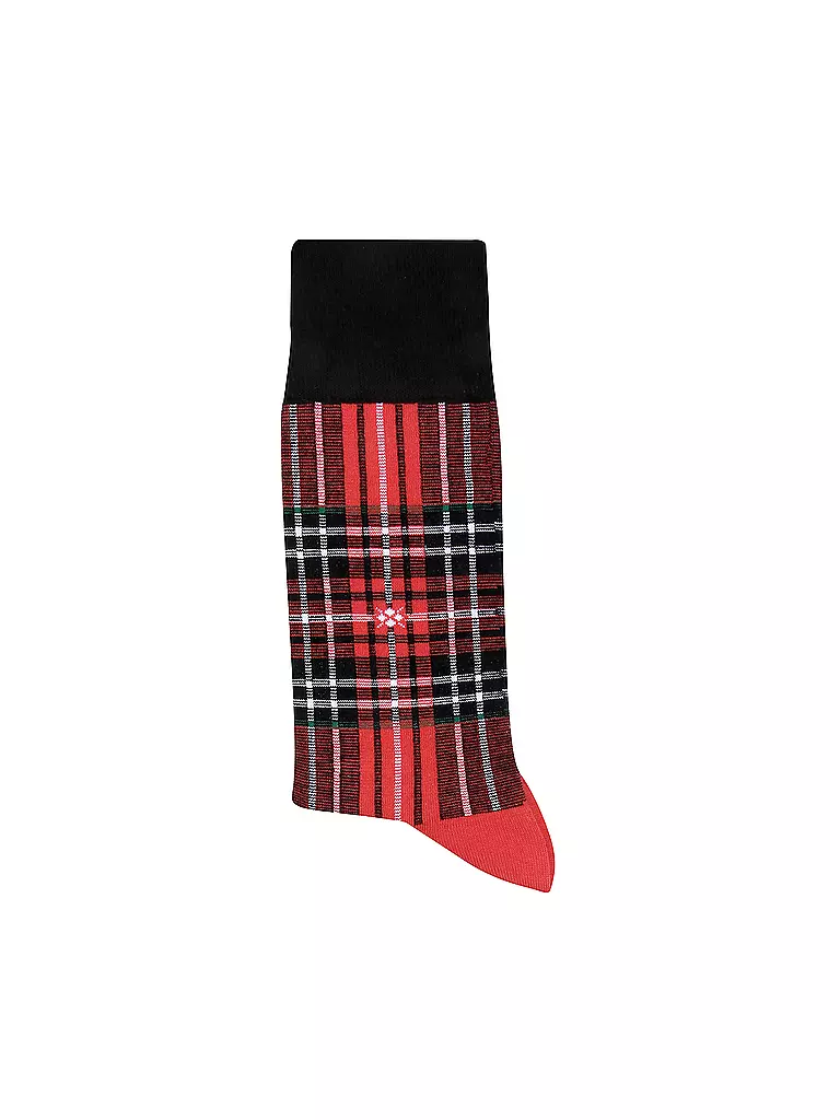 BURLINGTON | Herrensocken Tartan 40-46 Lipstick  | rot