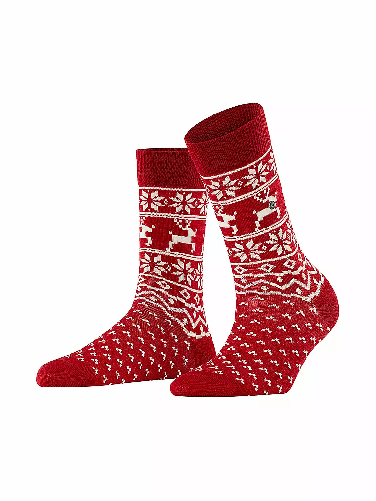 BURLINGTON | Socken X-Mas Fair Isle 36-41 | rot