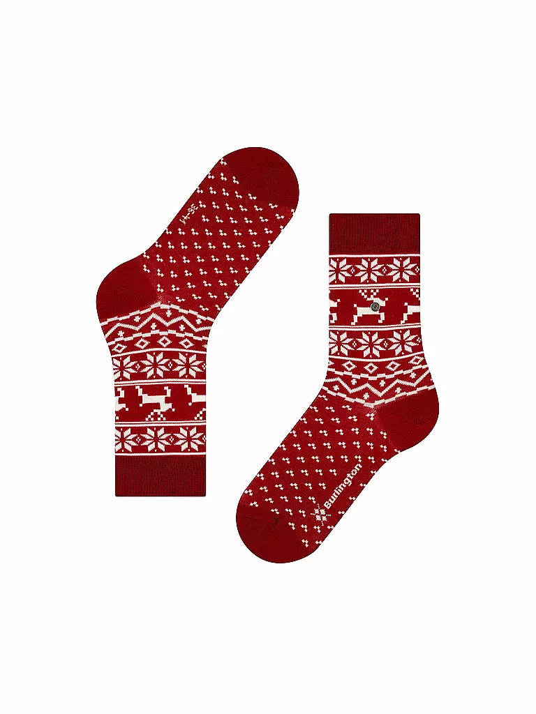 BURLINGTON | Socken X-Mas Fair Isle 36-41 | rot