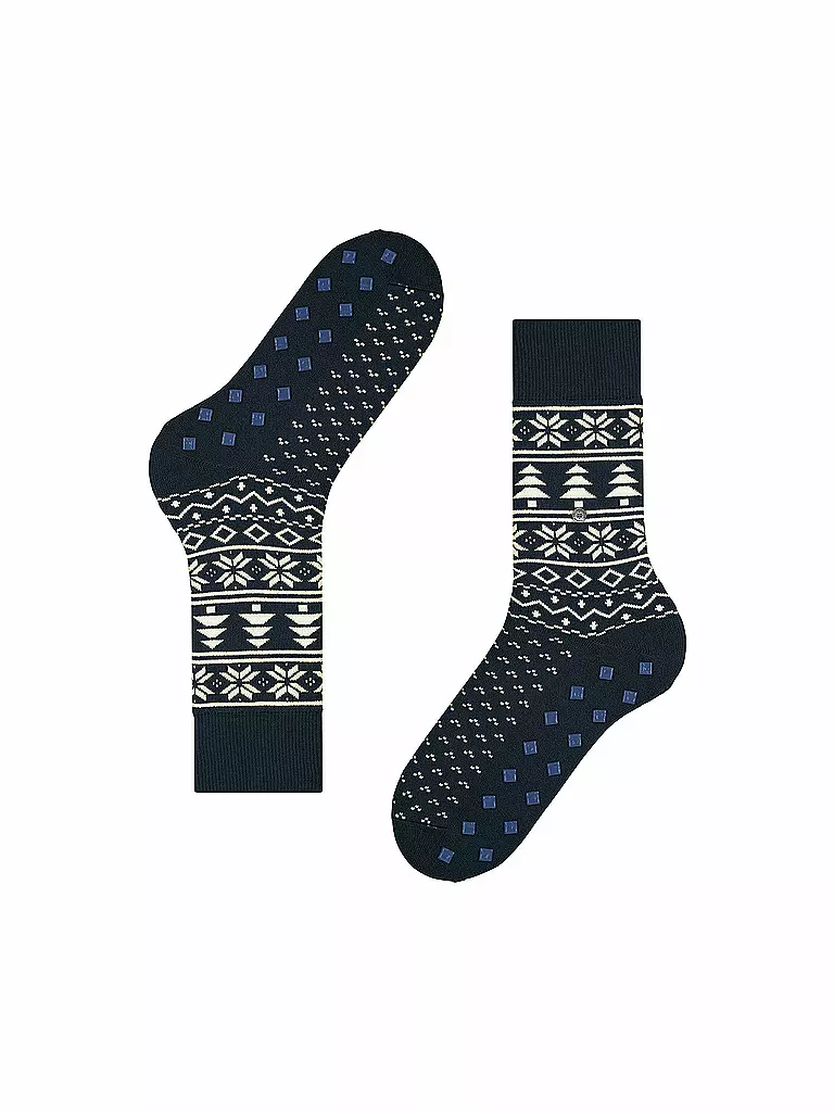 BURLINGTON | Socken X-Mas Fair Isle 40-46 | blau