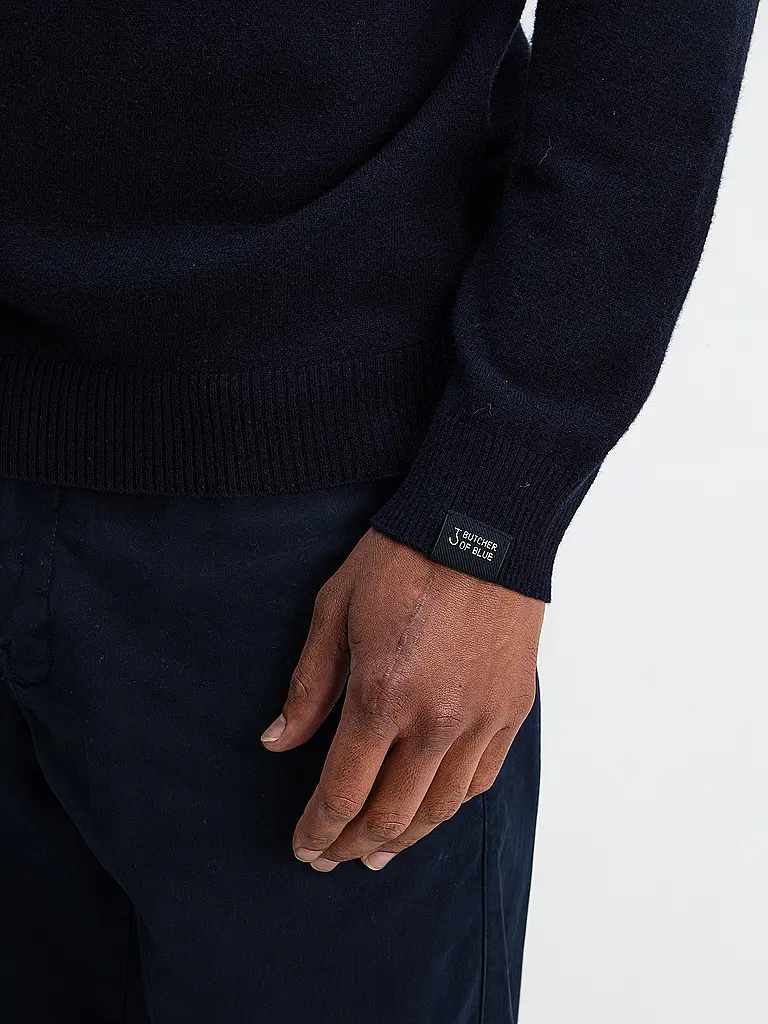 BUTCHER OF BLUE | Pullover CLIFDEN MOCK | dunkelblau