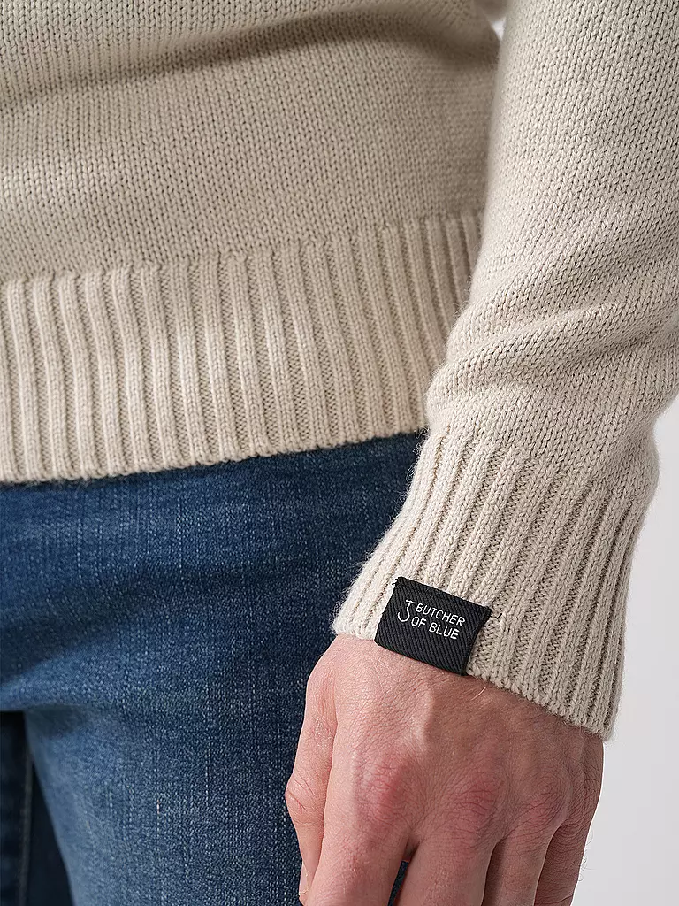 BUTCHER OF BLUE | Pullover MORRIS MOCK | beige