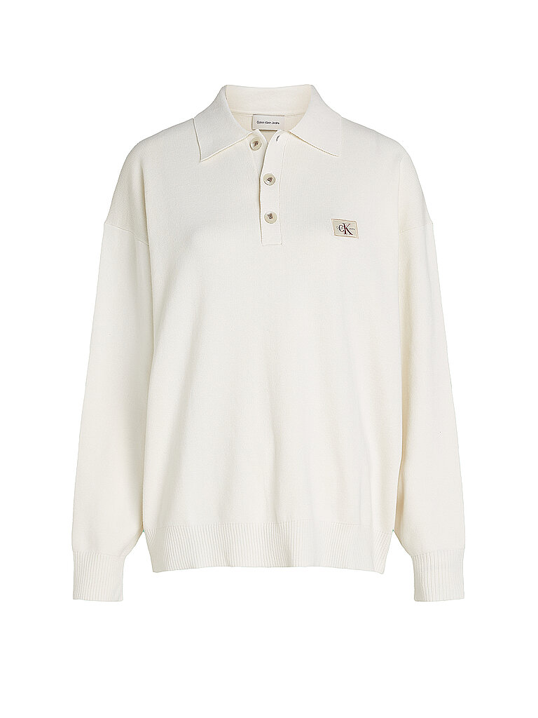 CALVIN KLEIN JEANS Poloshirt creme | XS