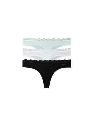 CALVIN KLEIN | Strings 3er Pkg black white moonlight jade