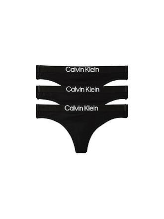CALVIN KLEIN | String 3er Pack black