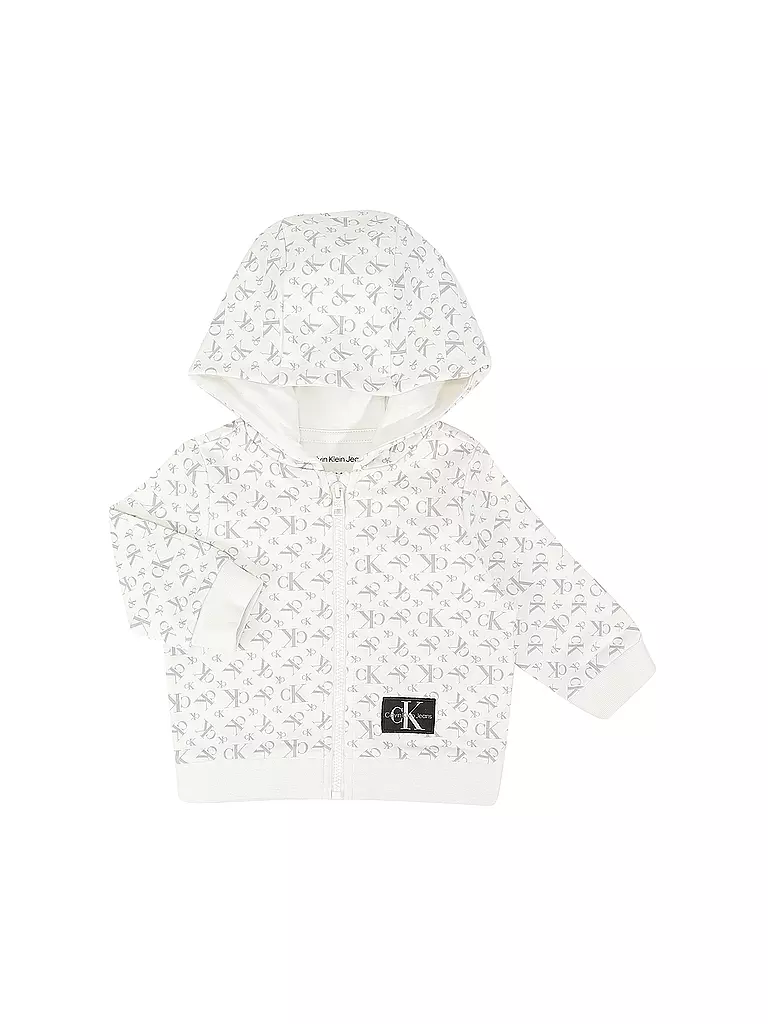 CALVIN KLEIN JEANS | Baby Set 3-teilig Sweatjacke, T-Shirt und Hose | creme