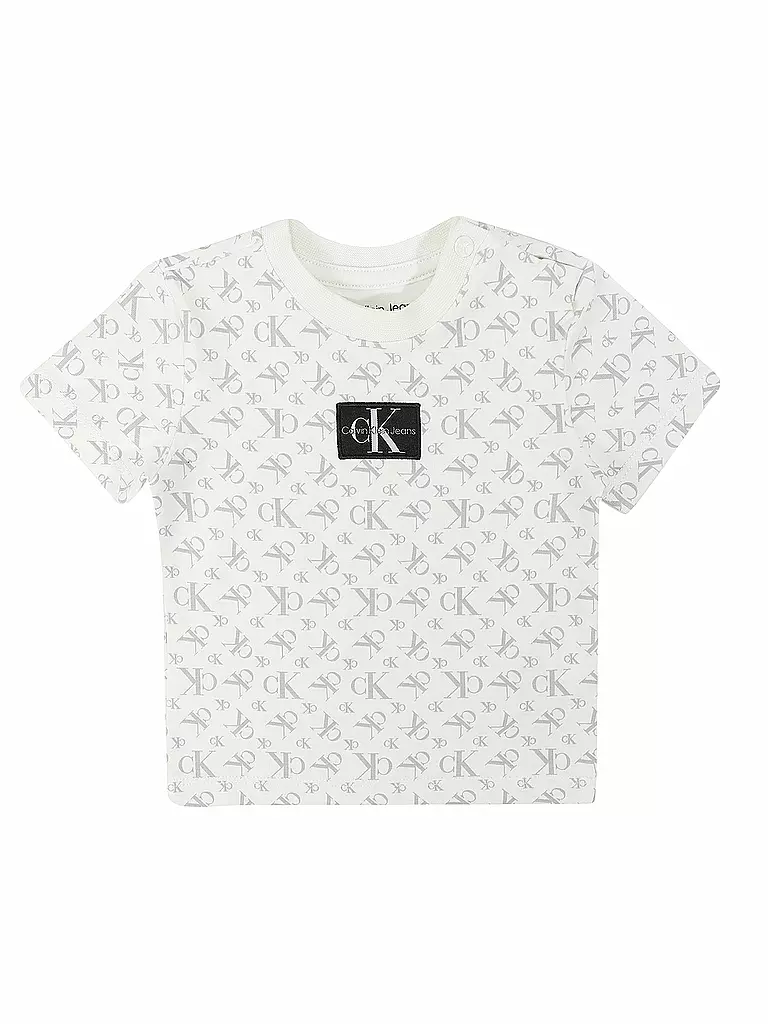 CALVIN KLEIN JEANS | Baby Set 3-teilig Sweatjacke, T-Shirt und Hose | creme