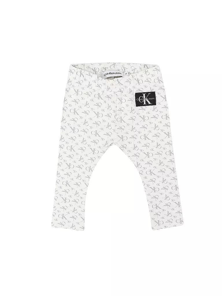 CALVIN KLEIN JEANS | Baby Set 3-teilig Sweatjacke, T-Shirt und Hose | creme