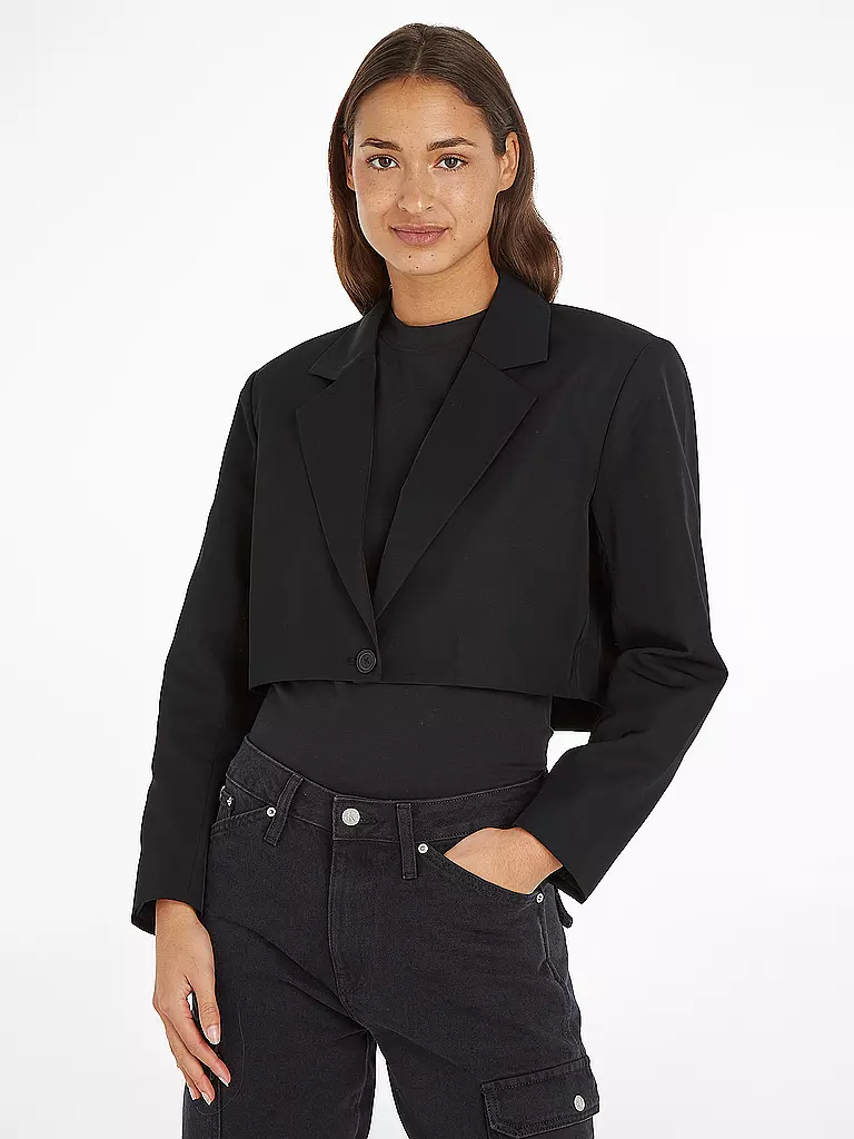 CALVIN KLEIN JEANS | Blazer Cropped Fit  | schwarz