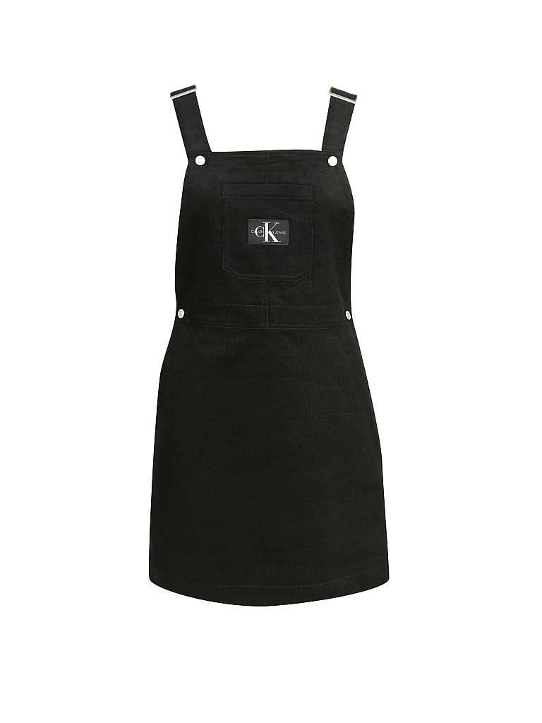 CALVIN KLEIN JEANS Cordkleid - Latzkleid schwarz