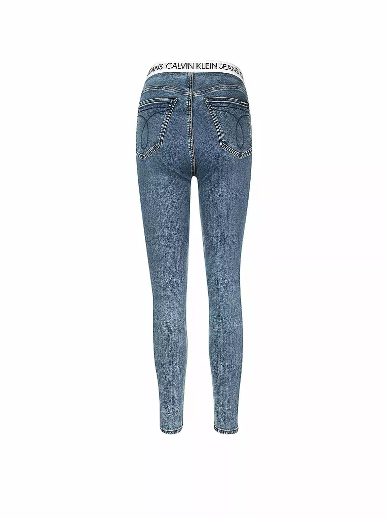 CALVIN KLEIN JEANS | Highwaist Jeans Super Skinny Fit 7/8 | blau