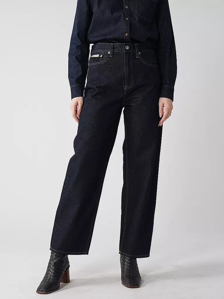 CALVIN KLEIN JEANS | Jeans Mom Fit BARREL | dunkelblau