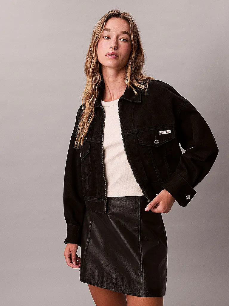 CALVIN KLEIN JEANS | Jeansjacke  | schwarz