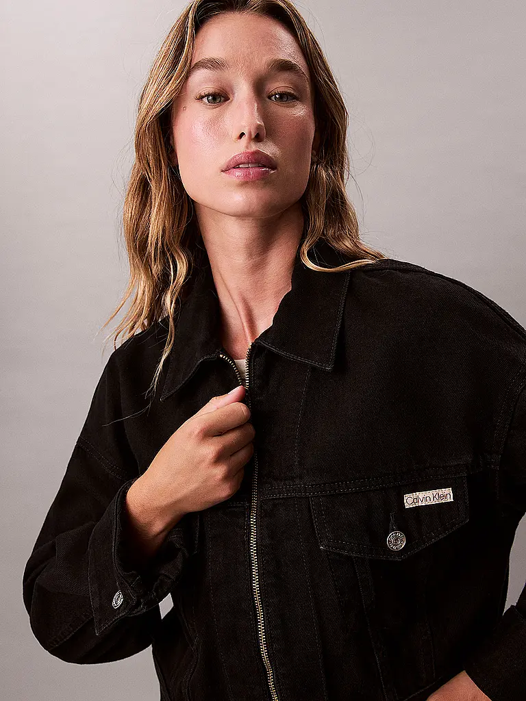 CALVIN KLEIN JEANS | Jeansjacke  | schwarz