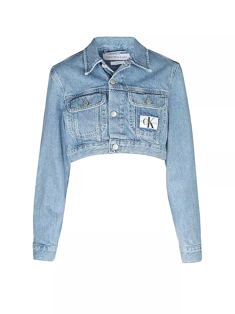 CALVIN KLEIN JEANS | Jeansjacke Cropped Fit | blau