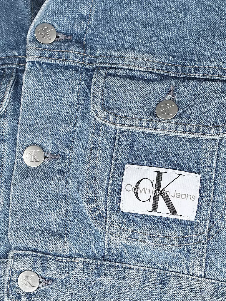 CALVIN KLEIN JEANS | Jeansjacke Cropped Fit | blau