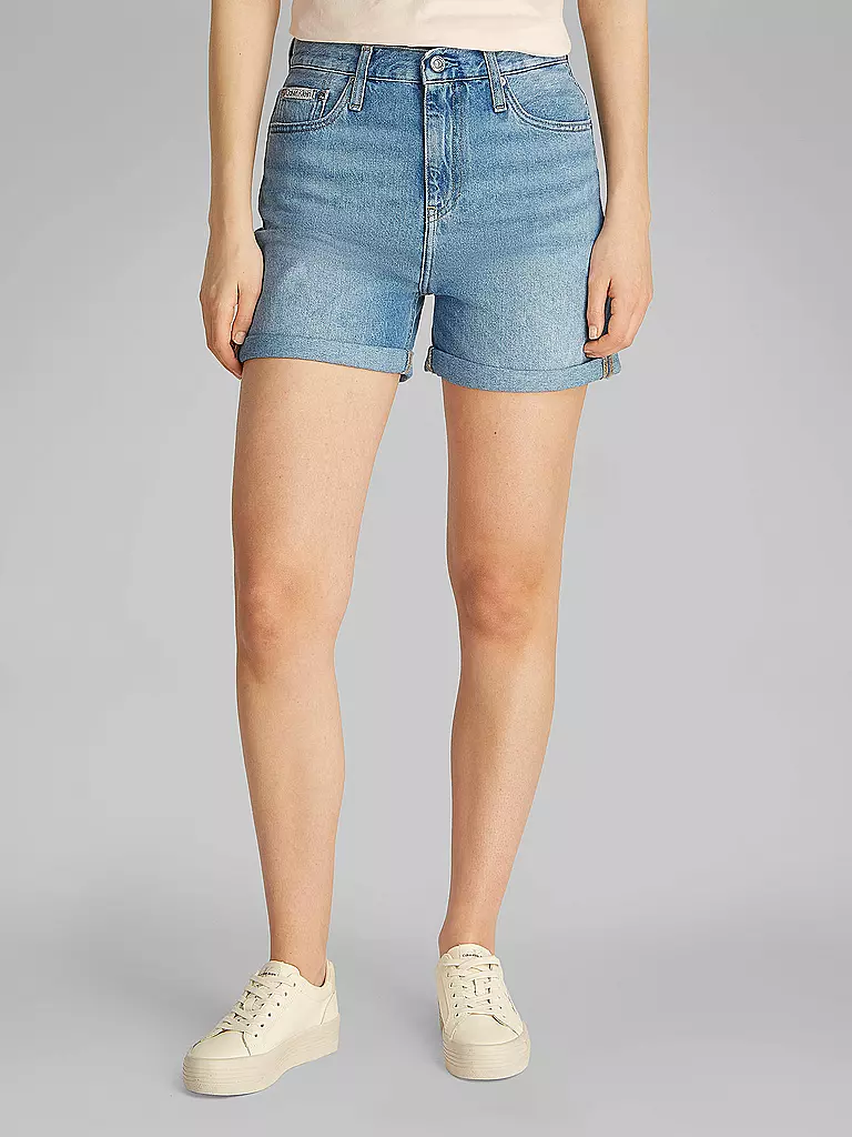 CALVIN KLEIN JEANS | Jeansshorts Mom Fit | hellblau