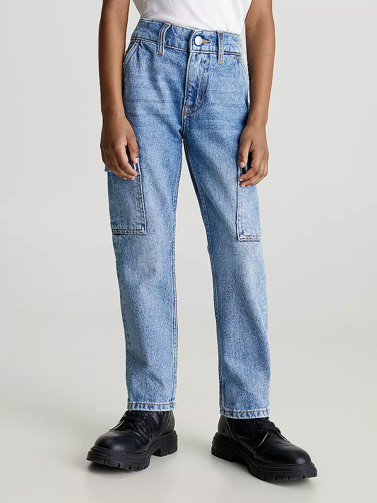 CALVIN KLEIN JEANS | Jungen Cargojeans | blau