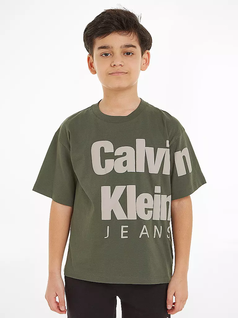 CALVIN KLEIN JEANS | Jungen T-Shirt | dunkelgrün