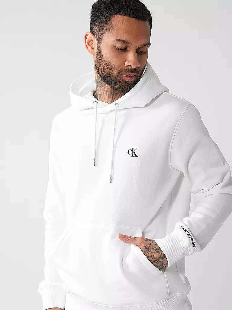 CALVIN KLEIN JEANS | Kapuzensweater - Hoodie  | weiss