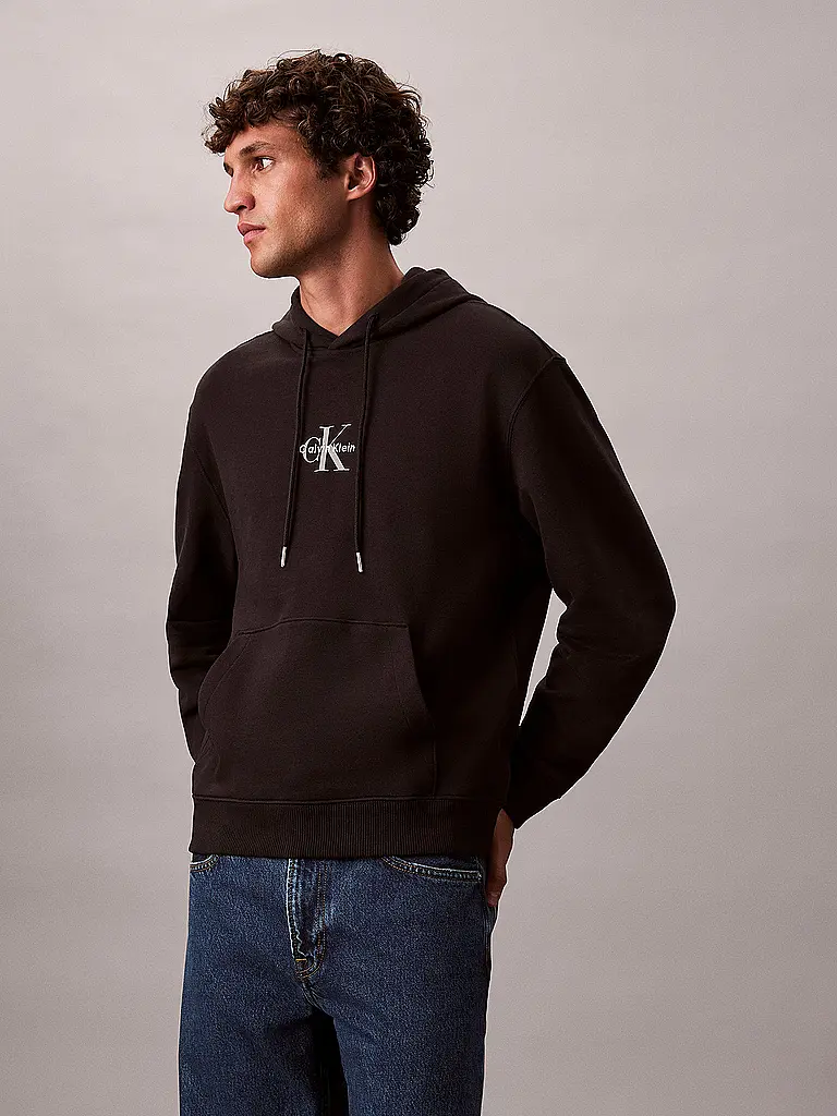 CALVIN KLEIN JEANS | Kapuzensweater - Hoodie | schwarz