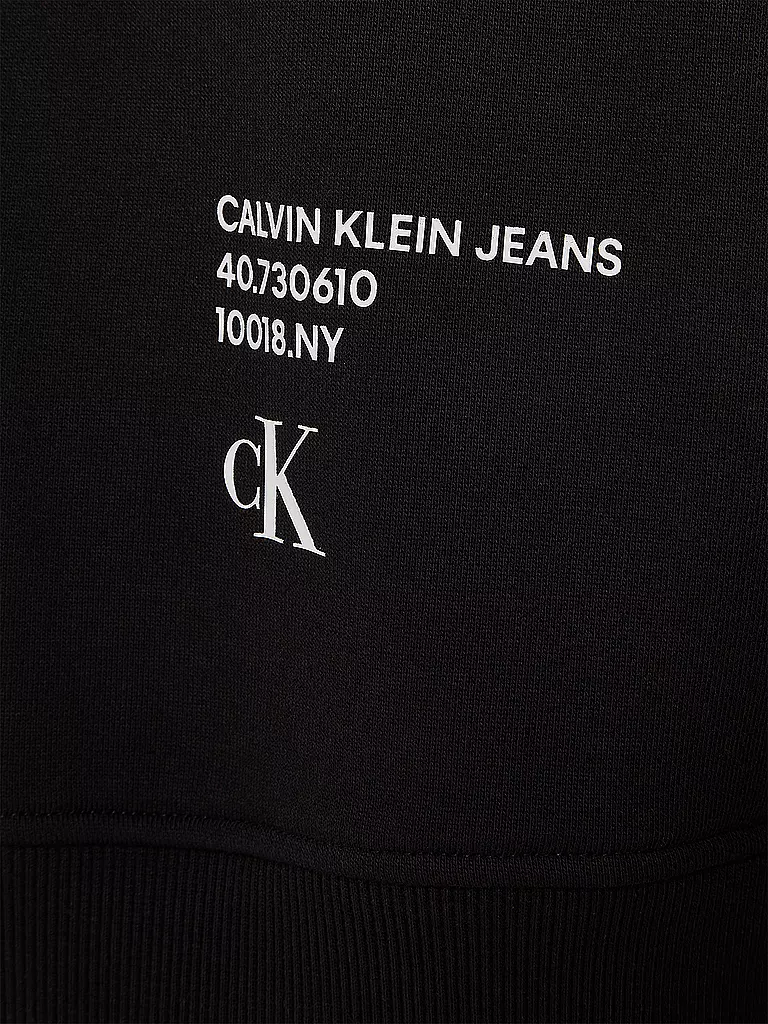 CALVIN KLEIN JEANS | Kapuzensweater- Hoodie | schwarz