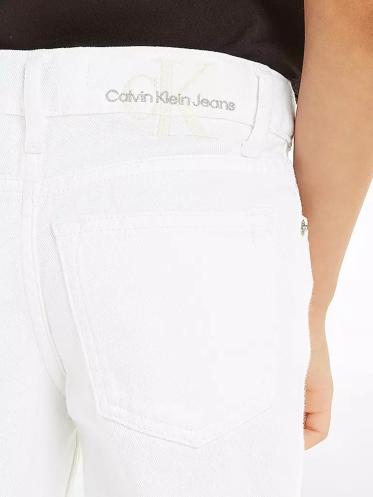 CALVIN KLEIN JEANS | Mädchen Jeans Straight Fit  | weiss